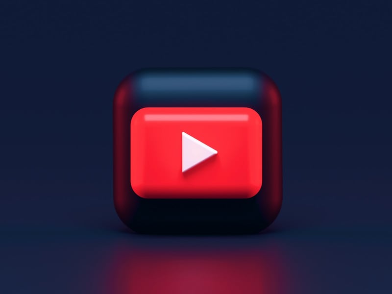 YouTube red and white square illustration
