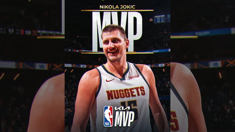 NBA丹佛金块的明星中锋约科奇（Nikola Jokic）获选年度MVP