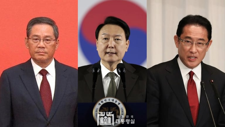 南韓政府在當地時間週四（5月23日）公布，韓國、中國與日本的領導人將於5月26日至27日在首爾舉行峰會，韓國總統尹錫悅、中國國務院總理李強和日本首相岸田文雄屆時都將出席。中日韓領袖峰會