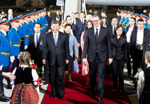 中國國家主席習近平、塞爾維亞總統武契奇（Aleksandar Vucic）