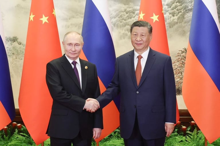 中國國家主席習近平、俄羅斯總統普京（Vladimir Putin）