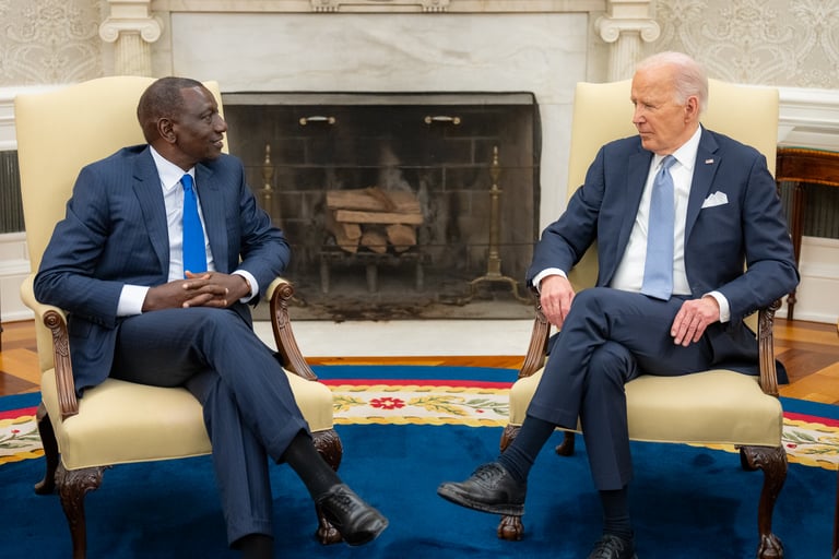 肯亞總統魯托（William Ruto）、美國總統拜登（Joe Biden）