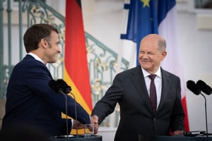 法國總統馬克龍與德國總理蕭茲