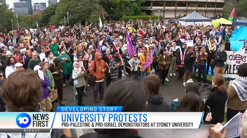 跟進歐美 澳洲大學生校園紮營和平抗議以哈戰爭