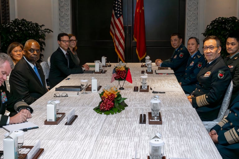 美國防長奧斯汀會晤中國防長董軍