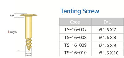 Tenting screws