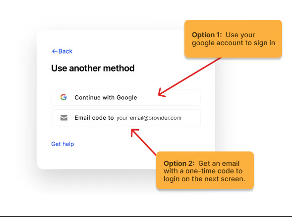 password use another method