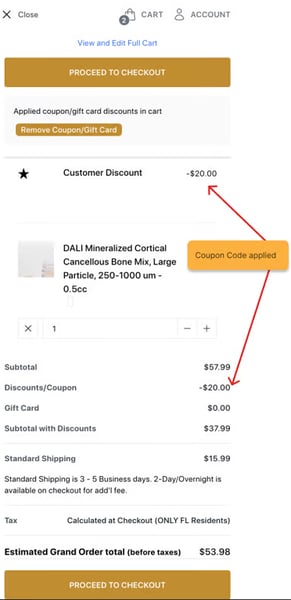 apply the coupon