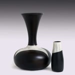 Vasi etnici in legno decorato a mosaico con gusci di uova