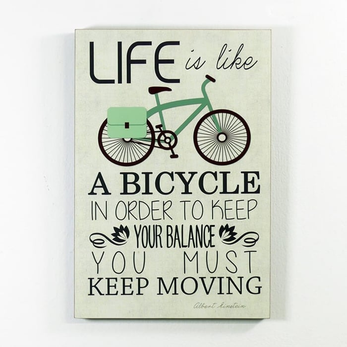 Quadro in legno "Life is like a bicycle" 4