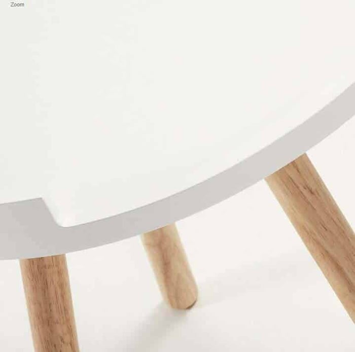 Tavolino BRUK legno naturale bianco 2