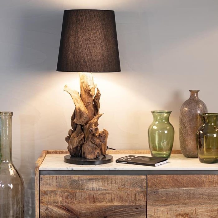 Lampada Bluma in legno teak riciclato, Bizzotto - immagine 1