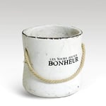 Cache-pot "Bonheur" in ceramica bianca L'arte di Nacchi