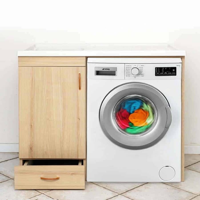 Mobile lavatoio e copri lavatrice “Lory” 109 cm 1