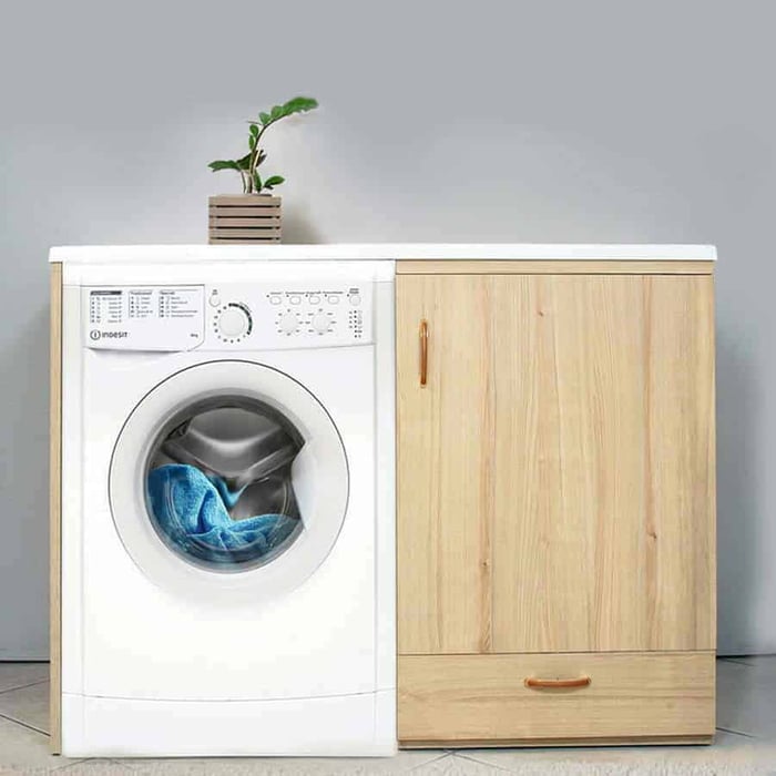 Mobile lavatoio e copri lavatrice “Lory” 124 cm • Arredamento Rionova