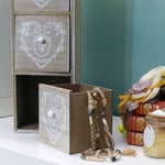 Cassettiera portagioie 3 cassetti, Shabby Chic