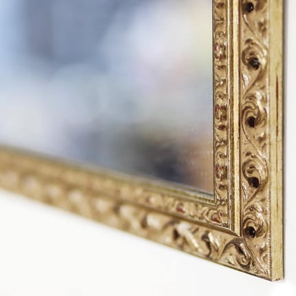 Specchio Somnia con cornice lamina argento, Schuller 10