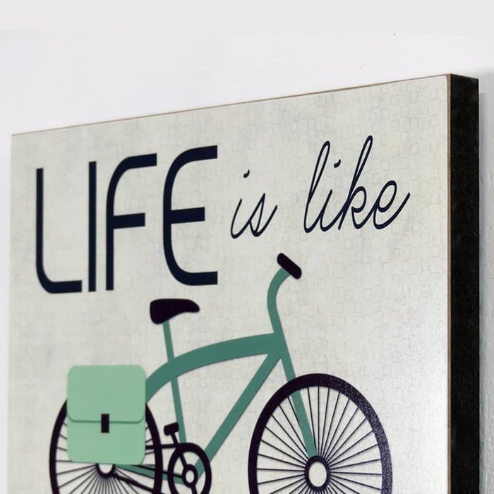 Quadro in legno "Life is like a bicycle" 6