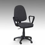 Poltrona da ufficio girevole "Torino" con braccioli e schienale alto