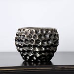 Vaso in ceramica smaltata nero antracite