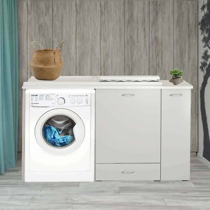 Mobile lavatoio e copri lavatrice “Lory” 124 cm 11