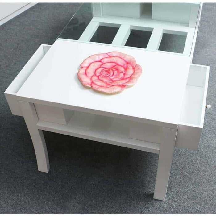 Tavolino Da Salotto In Legno, Tavolino Da Salotto In Rattan Bianco Con Vano Portaoggetti Taba05129 51036506