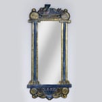 Specchio in legno stile etnico "frutta esotica"