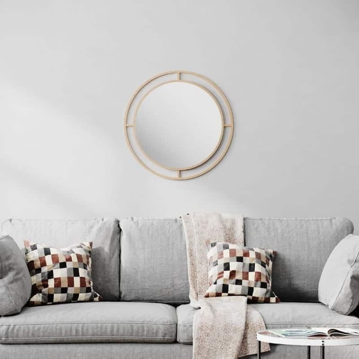 Specchio Bubble con doppia cornice in metallo oro o nero 3