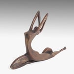 Scultura in metallo bronzato Lady Stretch