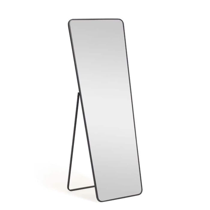 Specchio da terra Nyah in metallo nero, 63,5 x 165 cm 1