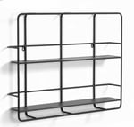 Scaffale libreria a parete "Najat" in metallo nero