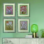 Set 4 quadri stampe floreali