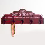 Appendiabiti 5 ganci anticati, rosso pompeiano