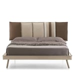 Letto matrimoniale imbottito in soft touch "Darwin", Target Point