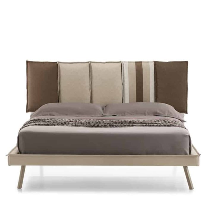 Letto matrimoniale imbottito in soft touch "Darwin", Target Point 1