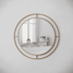 Specchio Bubble con doppia cornice in metallo oro o nero 9