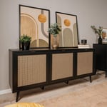 Madia Vienna 51A 3 ante nera con frontali effetto vimini