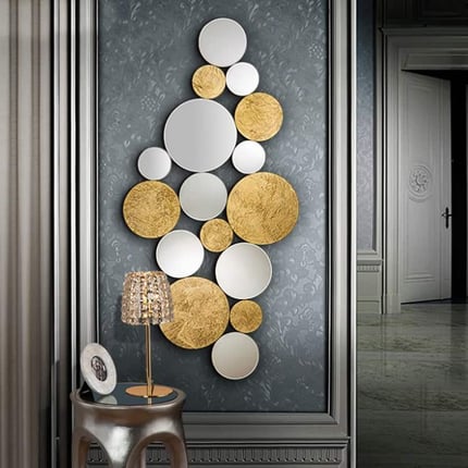 Specchio MORFEO con cornice foglia oro, SCHULLER 5