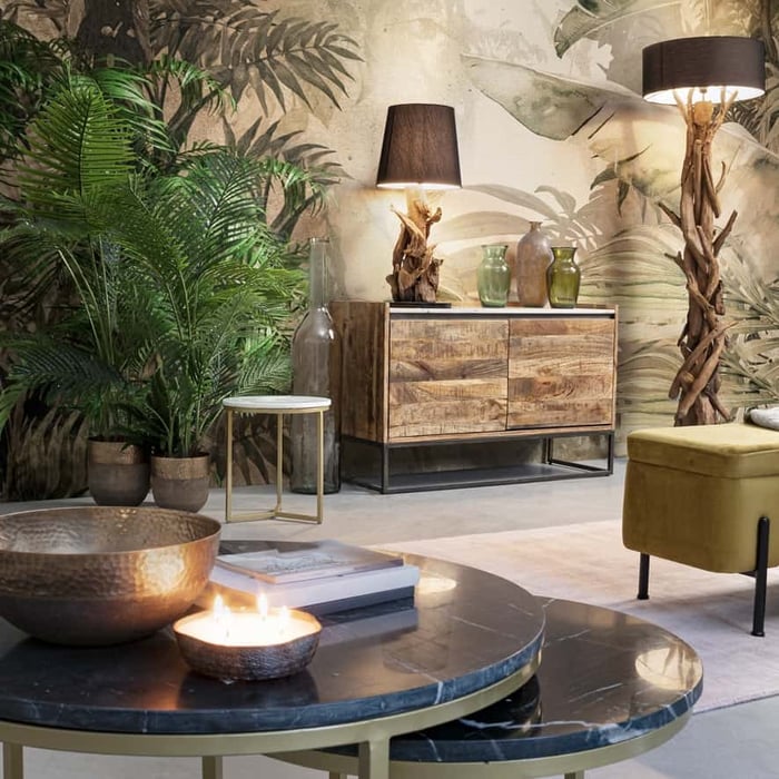 Lampada Bluma in legno teak riciclato, Bizzotto - immagine 7
