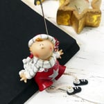 Segnaposto gnomo natale con clip