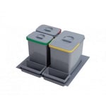 Pattumiera sottolavello tre secchi, Pratiko600