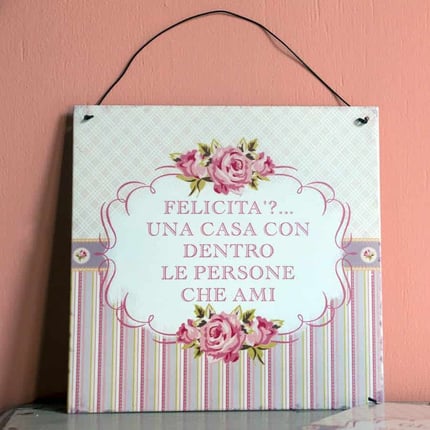 Cornice portafoto bianca Shabby Chic Rose a Rilievo, 16x21,5 14