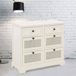 Cassettiera Amabel 6 cassetti in rattan, Bizzotto