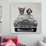 Quadro tela cagnolini guidatori