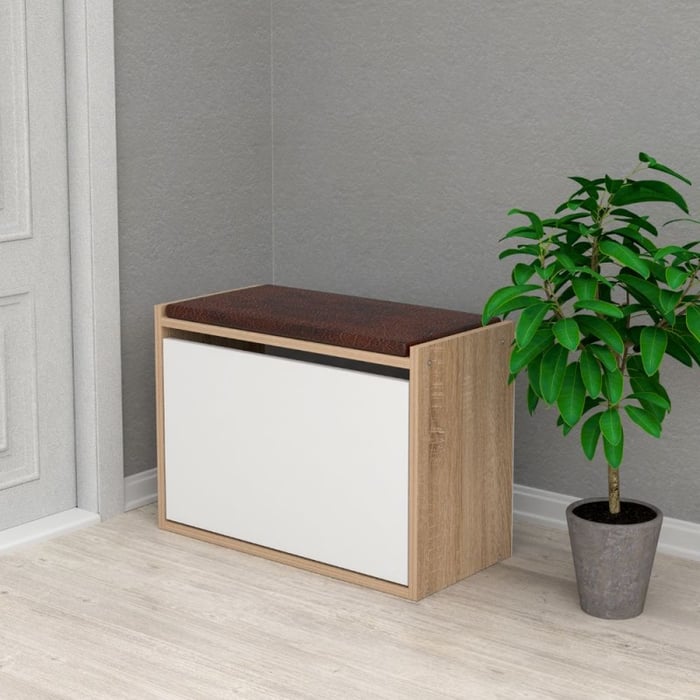 Scarpiera baule Susa, con cuscino imbottito - immagine 3