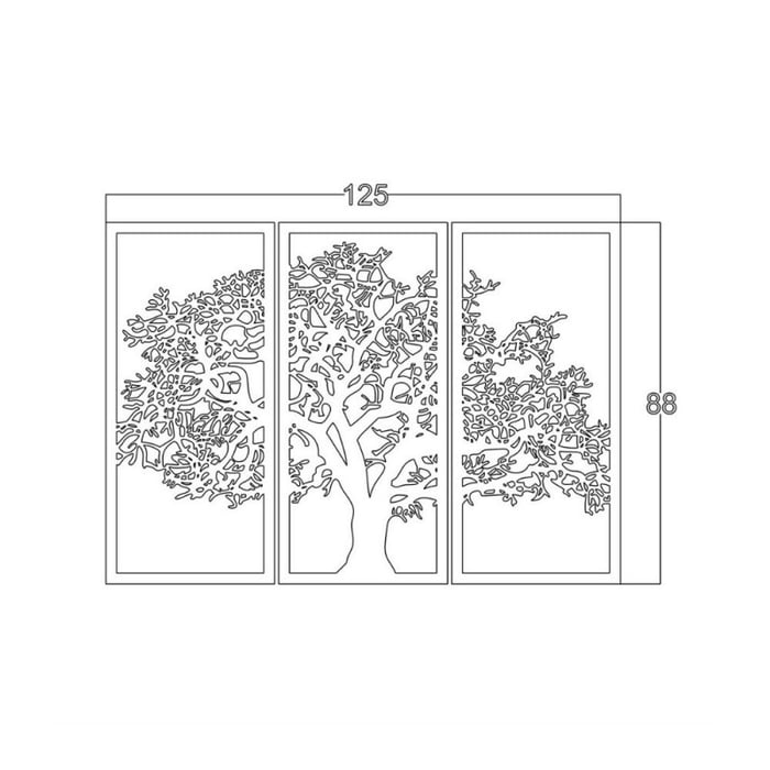 Cornice decorativa in legno "Albero della vita" 125x88 cm - immagine 3