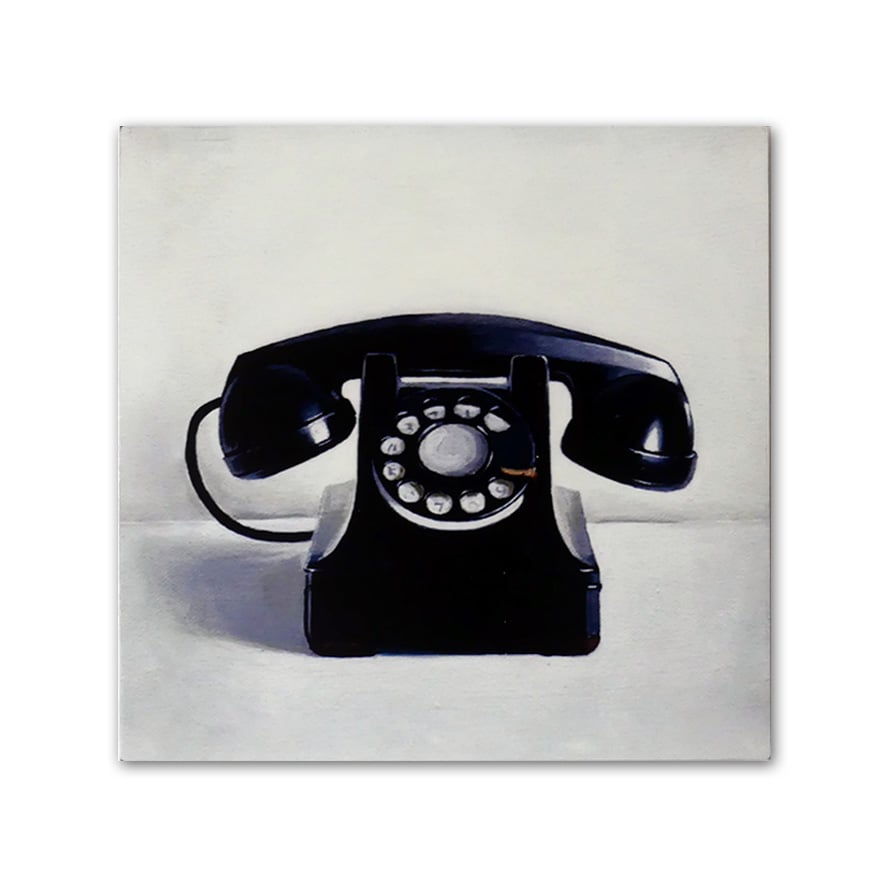 Set 2 quadri vintage, telefono e sveglia - immagine 2