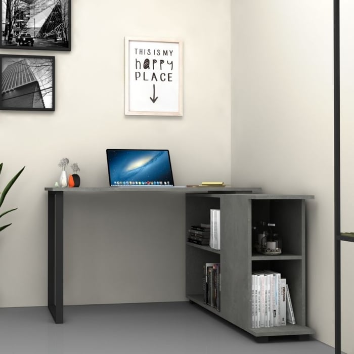 Scrivania Oslo con libreria angolare reversibile - immagine 8