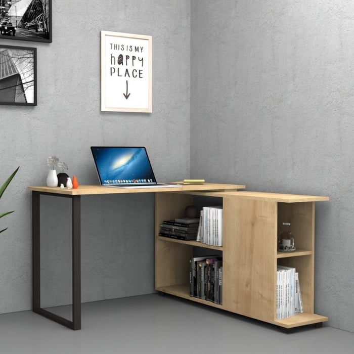 Scrivania Oslo con libreria angolare reversibile - immagine 3