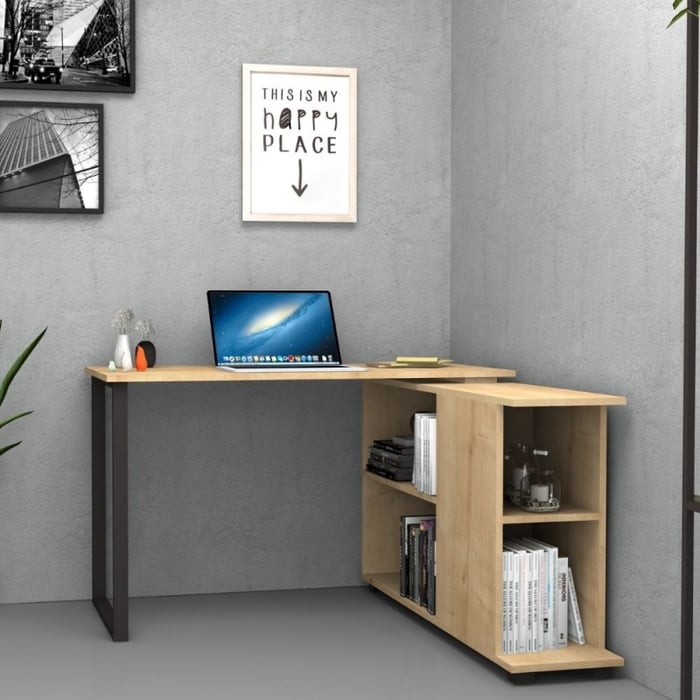 Scrivania Oslo con libreria angolare reversibile - immagine 4